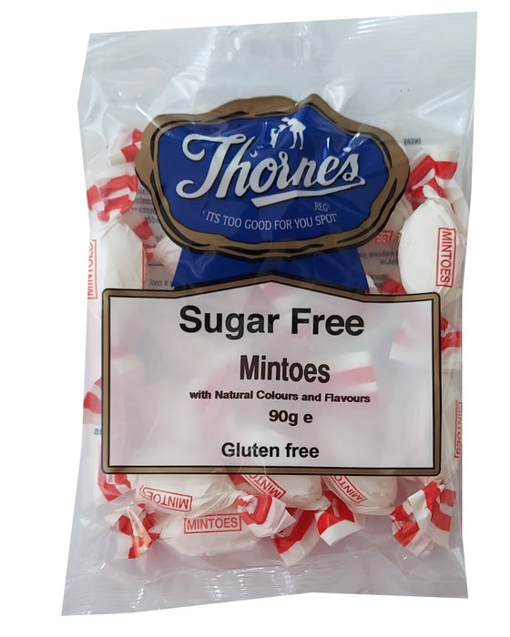 Packaging of Thorne's sugar-free mints with visible branding and product details.
