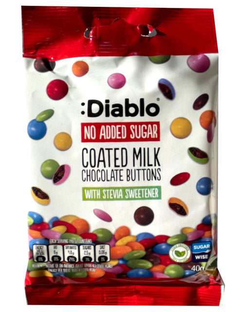 Diablo No Added Sugar Coated chocolate Buttons ) No Added Sugar