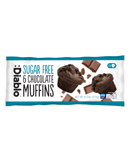 Diablo Sugar free Chocolate Muffins (6 Muffins)