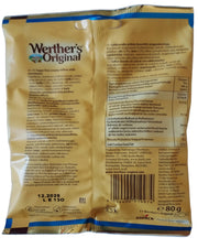 Werthers sugar free toffees packet back