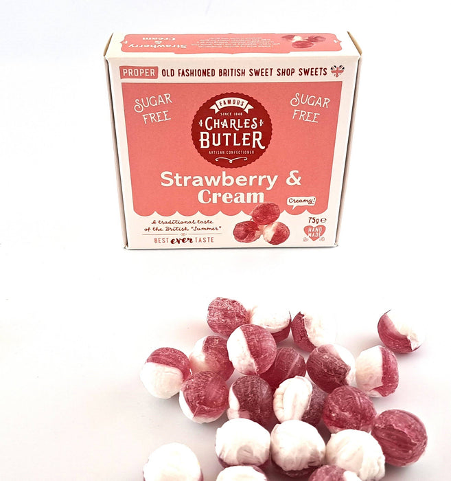 Charles Butler Sugar Free Strawberry & Cream 75g