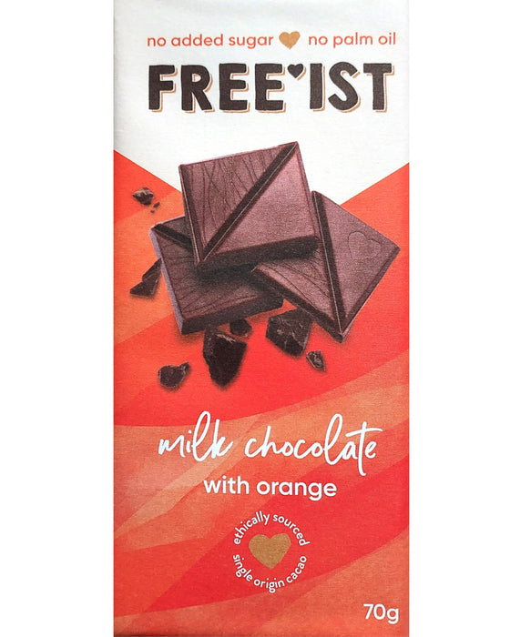Free'ist Milk Chocolate with Orange (NAS with Stevia)