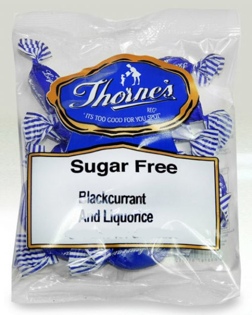 Thorne's Sugar Free Blackcurrant and Liquorice packet