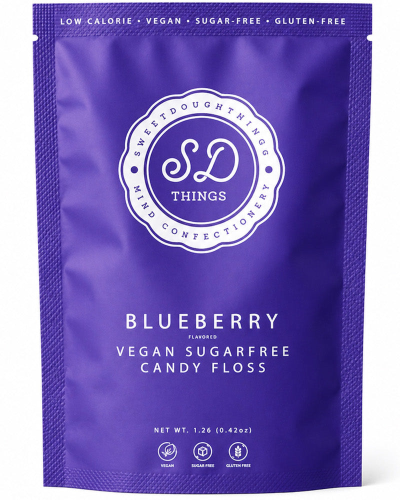 Sweet Dough Things Blueberry Candy FLoss pouch