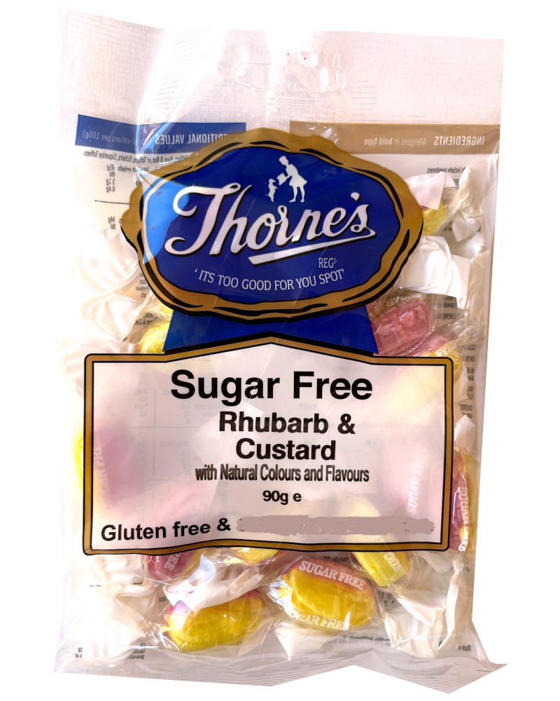 Thorne's Sugar Free Rhubarb & Custard — sweetswithout