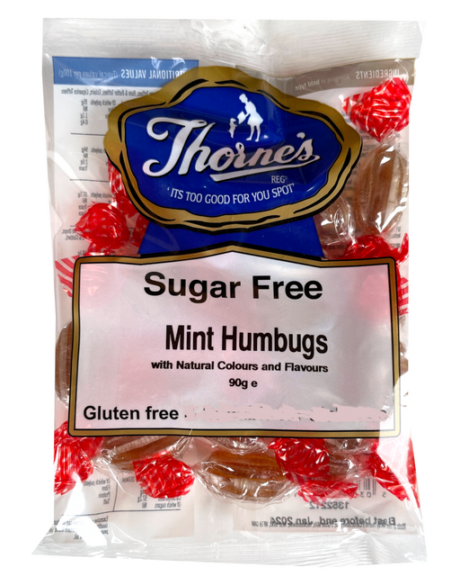Thorne's Sugar Free Mint Humbugs packet