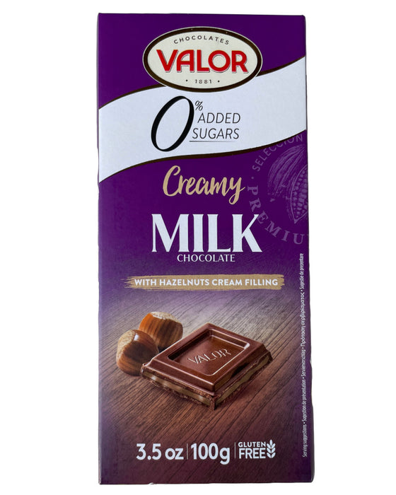 Valor Cream Milk Chocolate with hazelnut filling