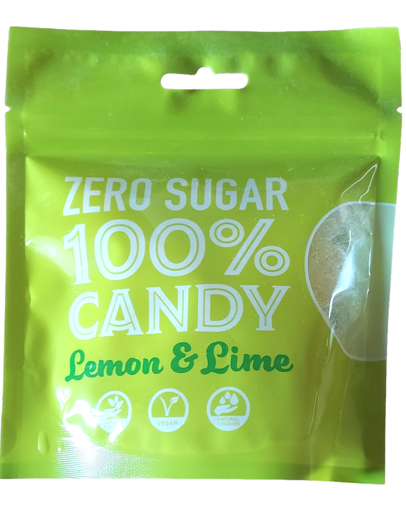 Zero Sugar 100% Candy Lemon & Lime pouch front