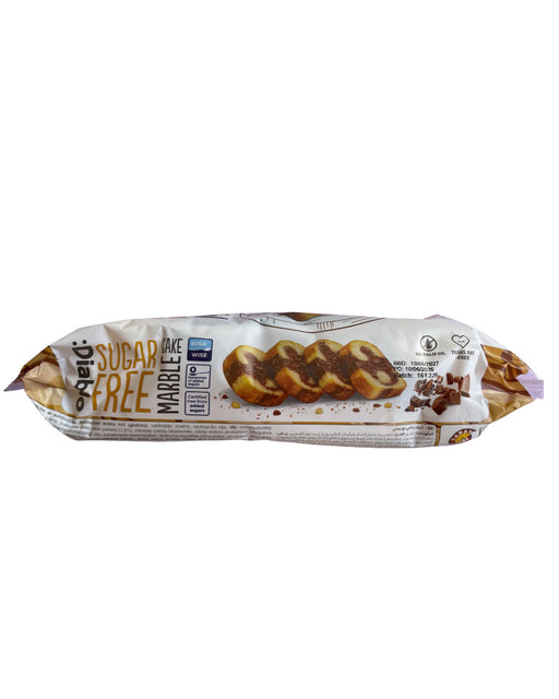 A package of sugar f Free Marble cake. Side view.