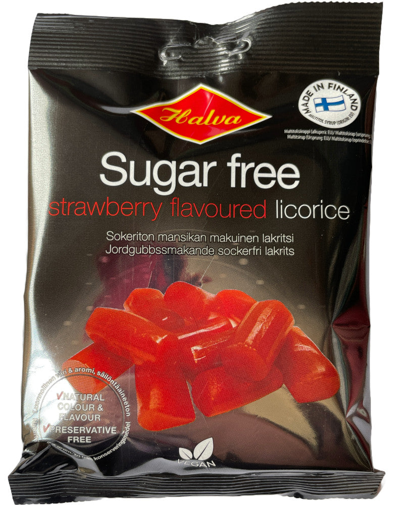Halva Sugar Free Strawberry Flavoured Licorice Vegan — sweetswithout