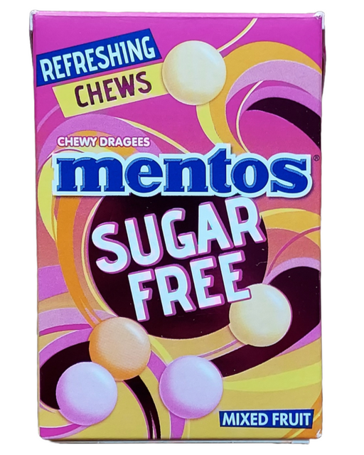 Mentos  Sugar Free Fruit Chews PACKET BACK