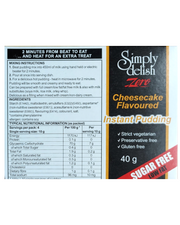 Delish Sugar Free  Cheesecake Flavoured Instant Pudding back