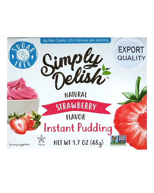 Delish Sugar Free Natural Strawberry Flavoured Instant Pudding