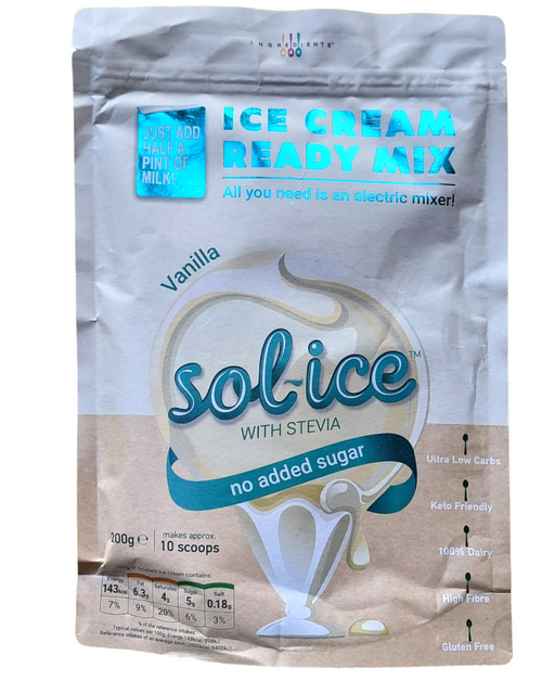 Sal-ICE ice cream mix packet fron