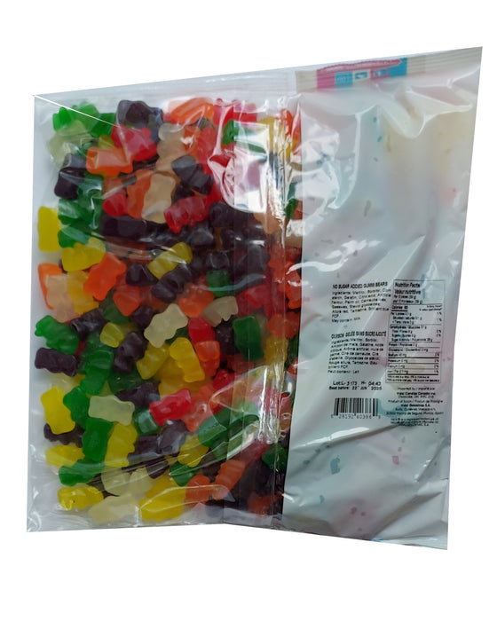 Vidal No Added Sugar Gummy Bears (1kg) packet back