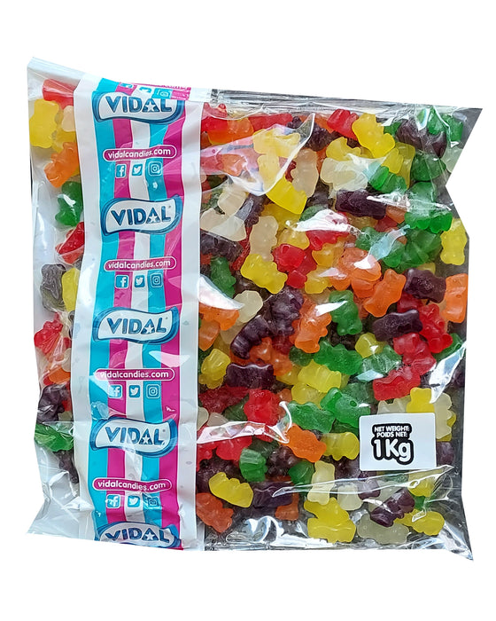 Vidal No Added Sugar Gummy Bears (1kg) packet front