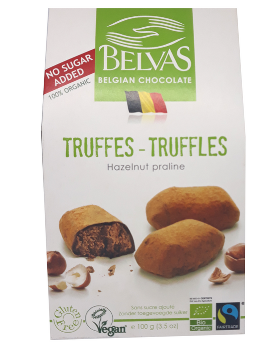 Belvas's Praline Truffles Cocoa Dusted (No added sugar, Vegan)