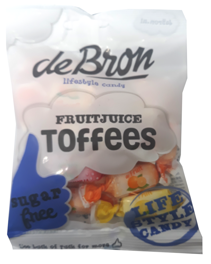 de Bron Sugar free fruit and juice toffee
