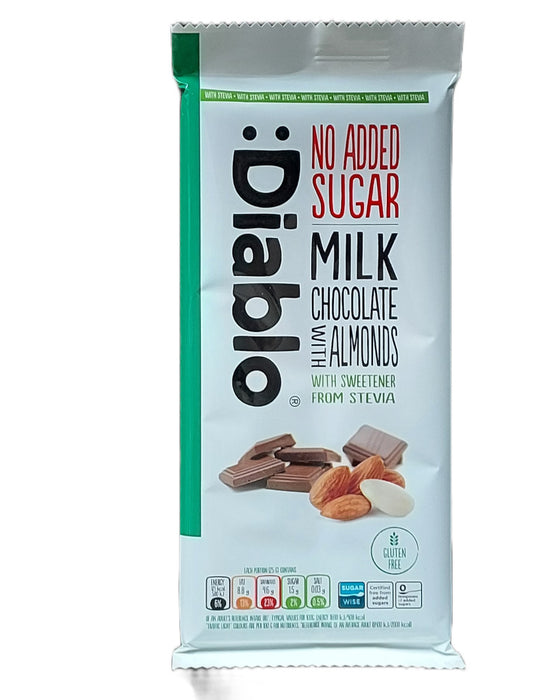 Diablo Milk Chocolate with Almonds and Stevia (Nas)