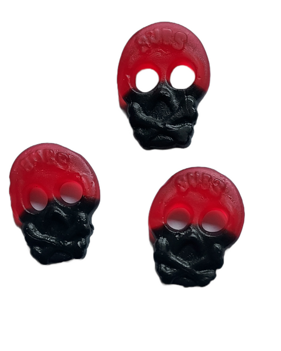 Bubs Liquorice and Raspberry Skulls