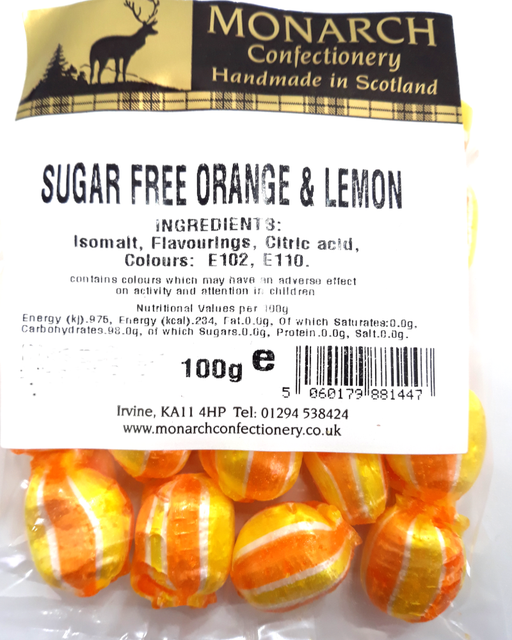Monarch Sugar Free Orange & Lemon