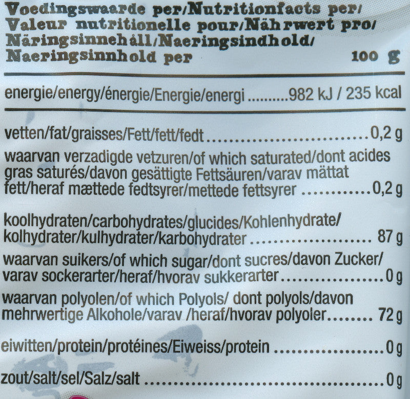 de Bron sugarfree Cola Gums Nutritional info