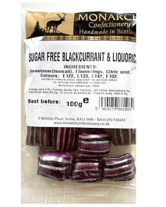 Monarch Sugar Free Blackcurrant and Liquorice