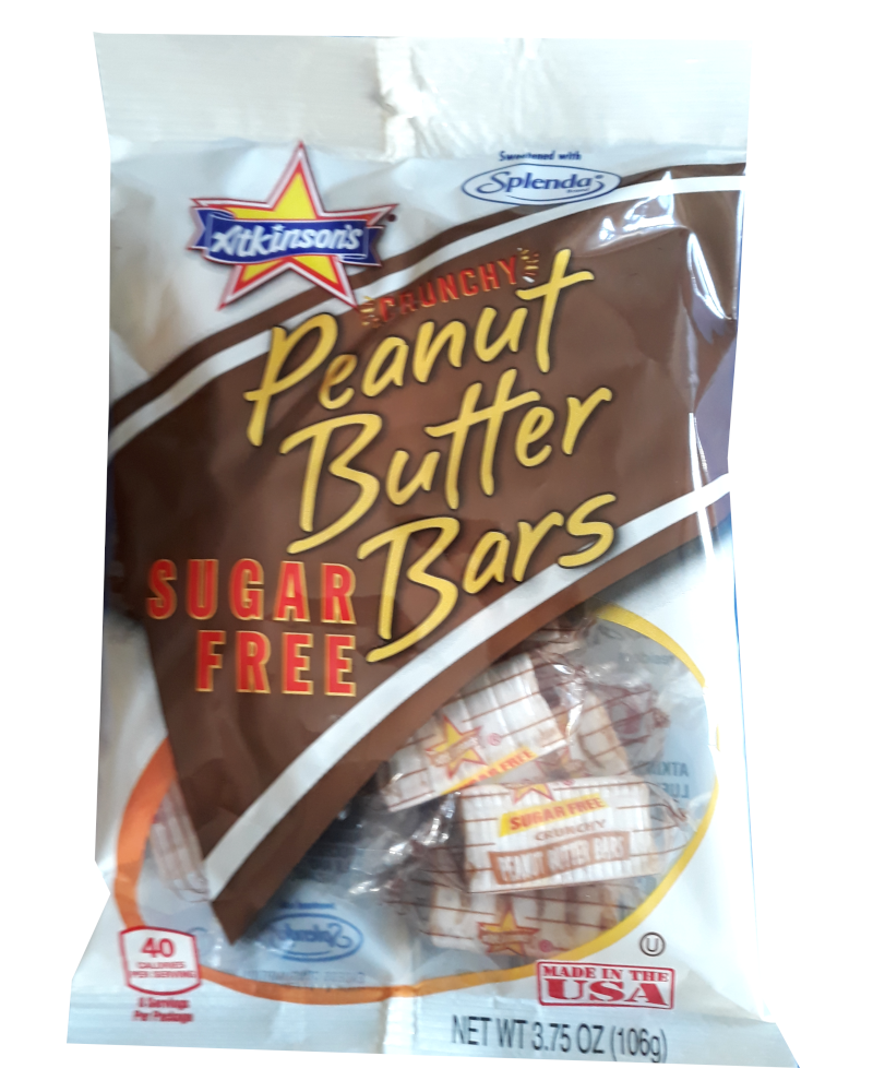 Sugar-free Peanut Butter Bars 3.75 oz peg bag