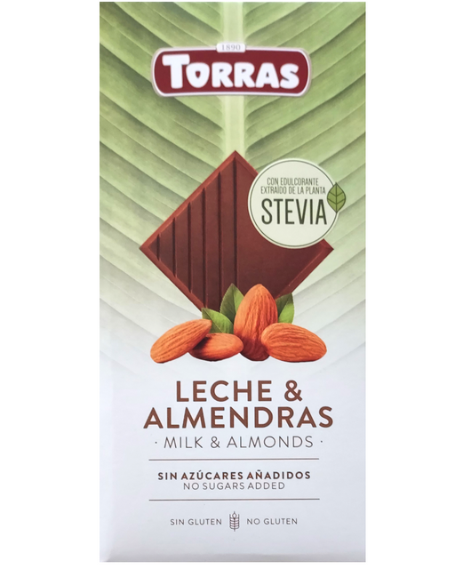 Torras Stevia Milk Chocolate with Almonds (NAS)